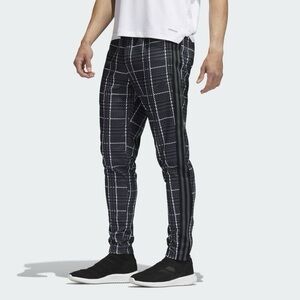 2 ADIDAS Men's Tiro Tartan Plaid Zip Pocket Pants size large